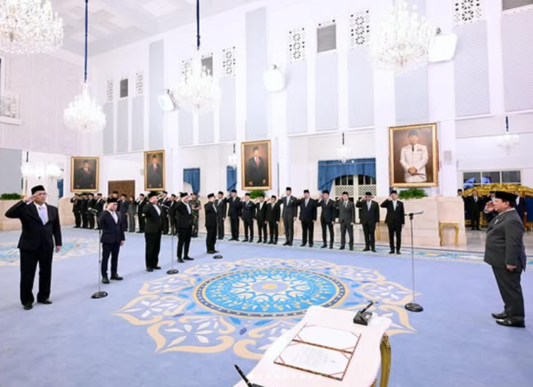 presiden ri prabowo melantik 4.menteri 1.wakil menteri